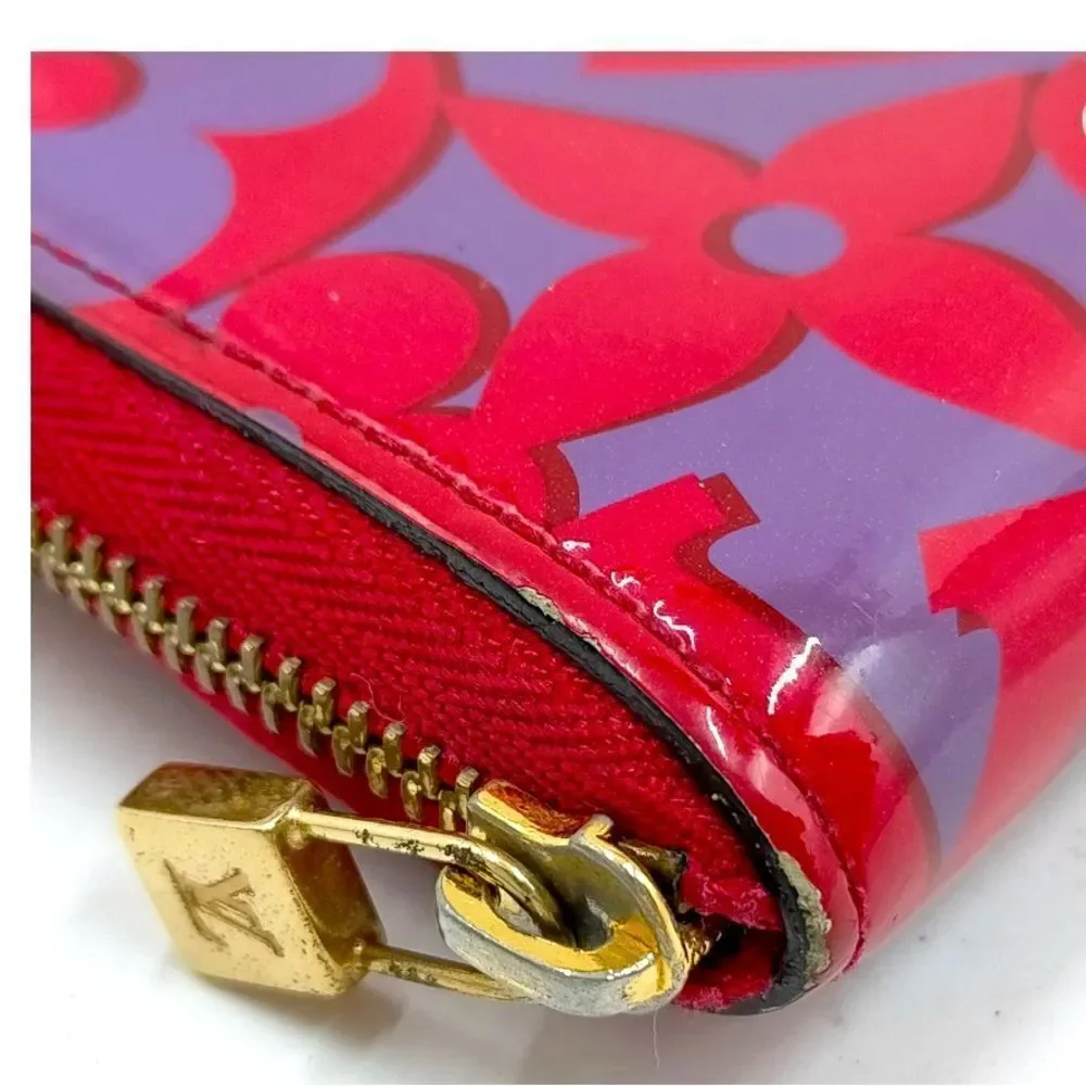Louis Vuitton Ltd Edition Sweet Monogram Pink Purple Vernis Zippy Wallet Coin